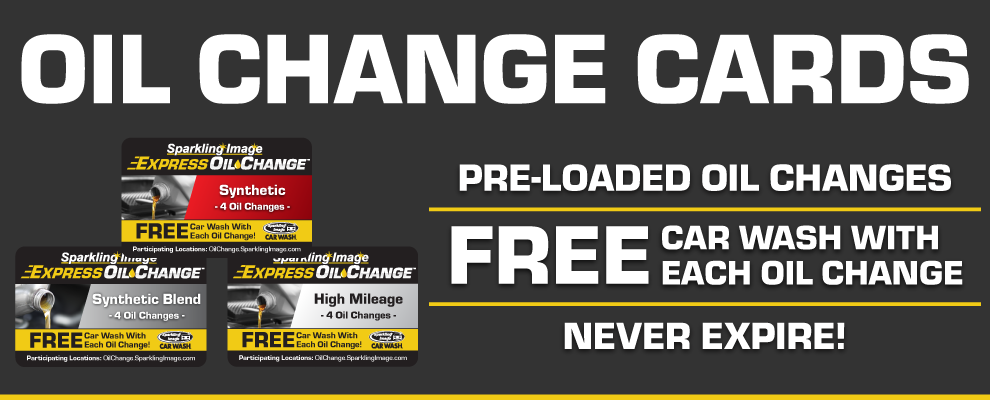 Sparkling Image Oil Change Express - Oil Change Cards